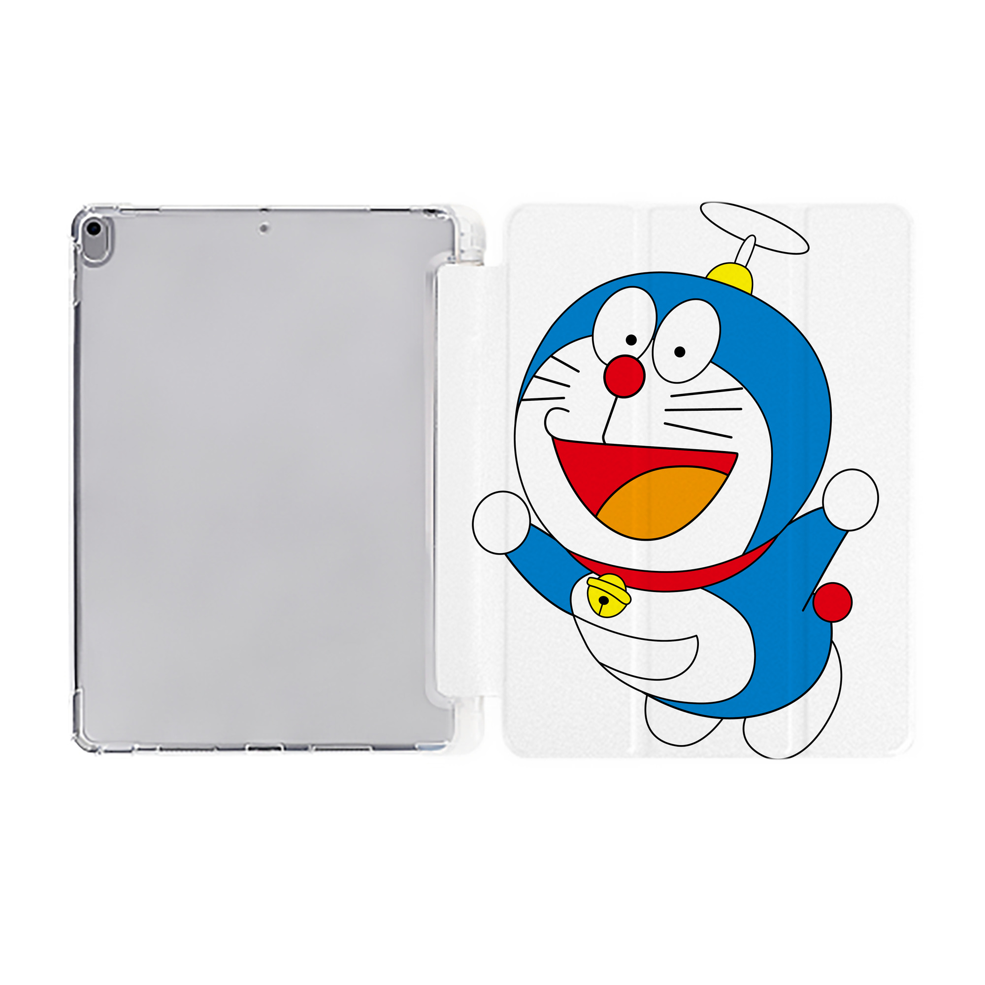 （画像用） ドラえもん Doraemon IPad ケース ペン収納付き 三つ折りスタンド PUレザー×シリコン 対応機種9.5/10.5/10.9インチ